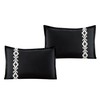 ESCA 7-Piece Myisha Black & White Comforter Set Geometric Embroidery