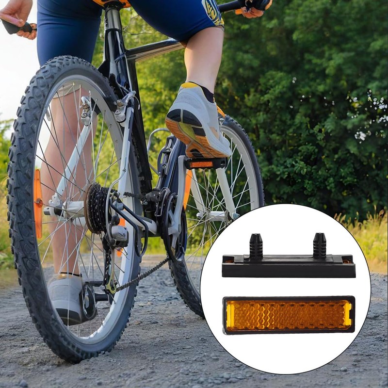 mkemka 8 pieces reflectors for bicycle pedals night safety warning
