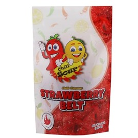 Extreme Chili Sour Gummy Candy, Veriety of Spicy, Sweet and Sour Flavors, Spicy Mix Gummies 6 Ounce (Strawberry Belt)