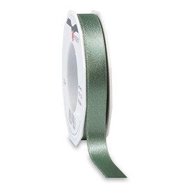 Präsent - Glitter Satin Ribbon Old Green-Silver 20-m-Roll 15 mm Width