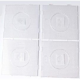 Hama Midi Pegboards for Iron-On Beads - Square, 14.5 cm, 5 mm - Various Designs, transparent