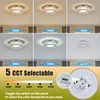 Gisisee 11 Inch Chrome Modern Luxury Crystal Flush Mount Ceiling