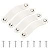 PATIKIL Leather Drawer Pulls, 4 Pcs Leather Handle Double Hole