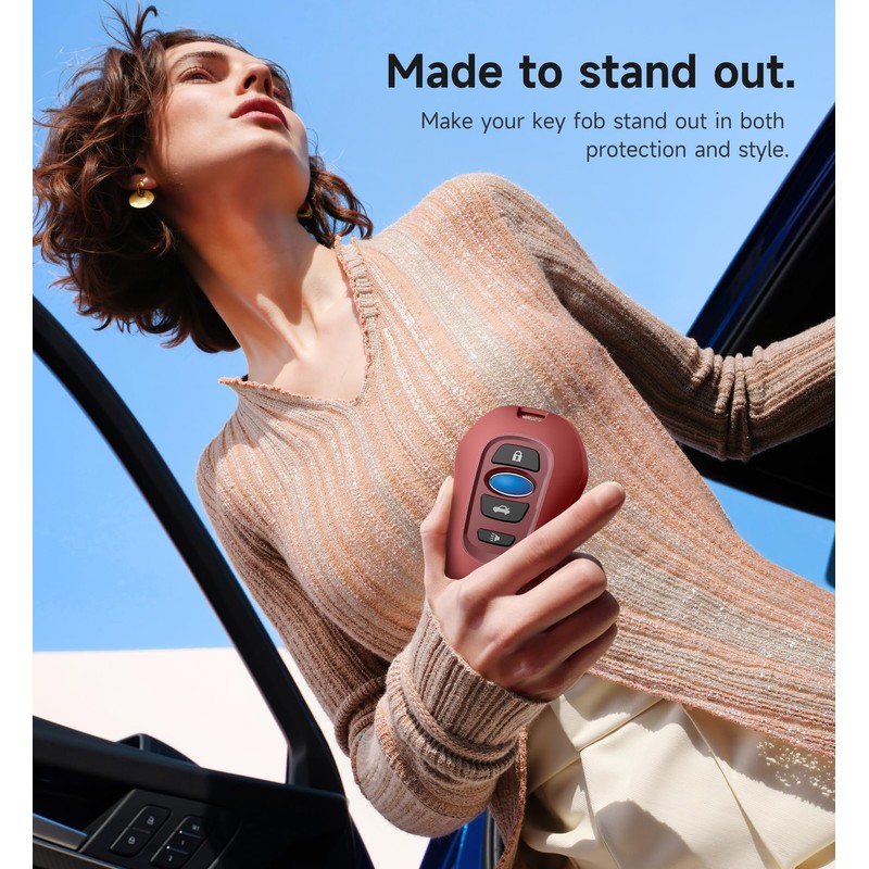 SURITCH for Subaru Key Fob Cover, Tough PC Soft TPU