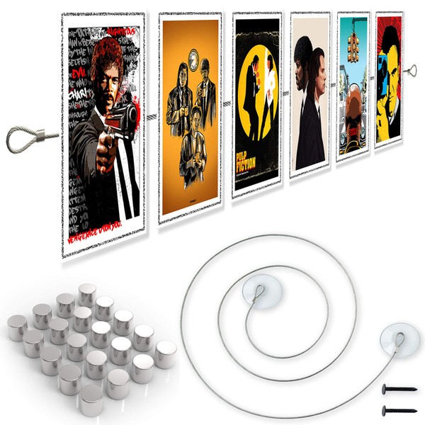 LeTOMA Photo Rope, Picture Wire with Extremely Strong Neodymium Magnets