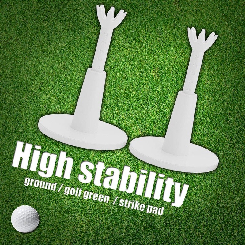Golf Accessory, Sports Accessory Adjustable Height White 2PCS Training Golf