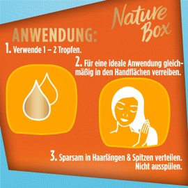 Nature Box Nourishing Hair Oil (70 ml), Hair Oil with Argan Oil Provides Intensive Care and Protects Against Split Ends, Bottle Made of 100% Social Plastic