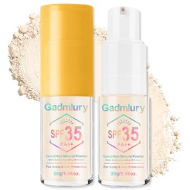 Mineral Sunscreen Powder, for Scalp & Hair, 0.71 Oz. SPF 35 PA++, Scalp Sunscreen Spray Powder with Broad Spectrum UV Protection, Lightweight, Easy to Apply, No-Greasy, Cruelty-Free (1PC)