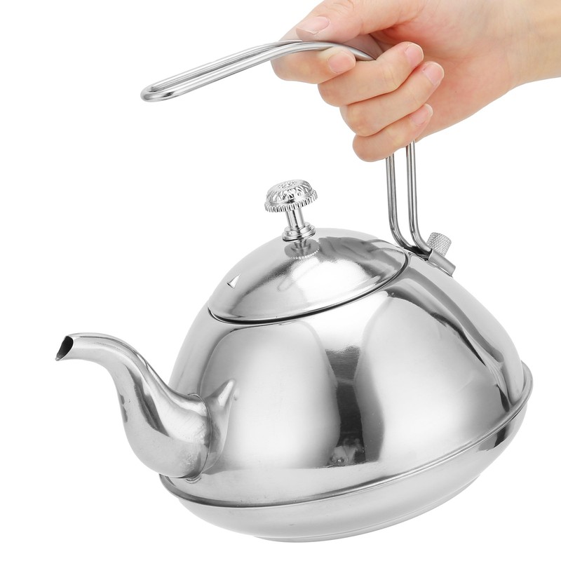 Stainless Steel Teapot with Tea Infuser Thickened NonMagnetic Kettle for