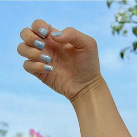 SellerHub Ribbon Nail Sticker Silver (S18650689) / 리본 네일스티커 실버 (S18650689)
