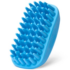Freshly Bailey Rubber Dog Bath Brush - Silicone Pet Wash & Massage Brush - Perfect for Bathing, Massaging, & Deshedding - Use Wet or Dry, De-shed or Use it to Lather Shampoo For Deeper Clean