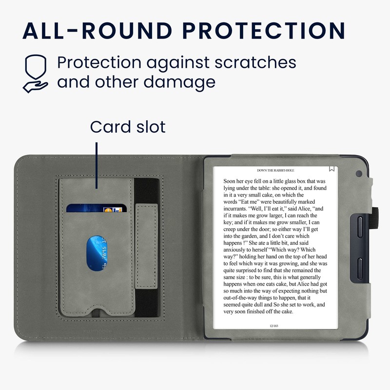 kwmobile Flip Case Compatible with Tolino Vision 6 - Hand