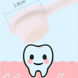 Newrichbee 4 Packs Kids Toothbrush,Food Grade Silicone Head,Lovely Kids 360 U Shaped Toothbrush for Ages 2-8