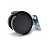 4X New 40mm Plastic Swivel Castor Wheel Black Furniture Caster