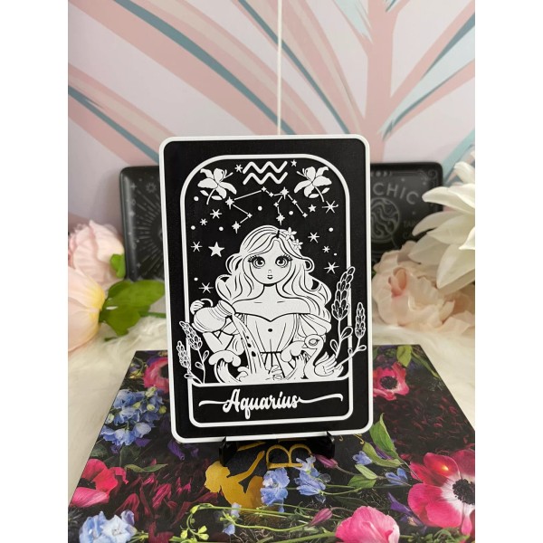 Aquarius Zodiac Sign 3D Printed Art - Unique Astrology Gift