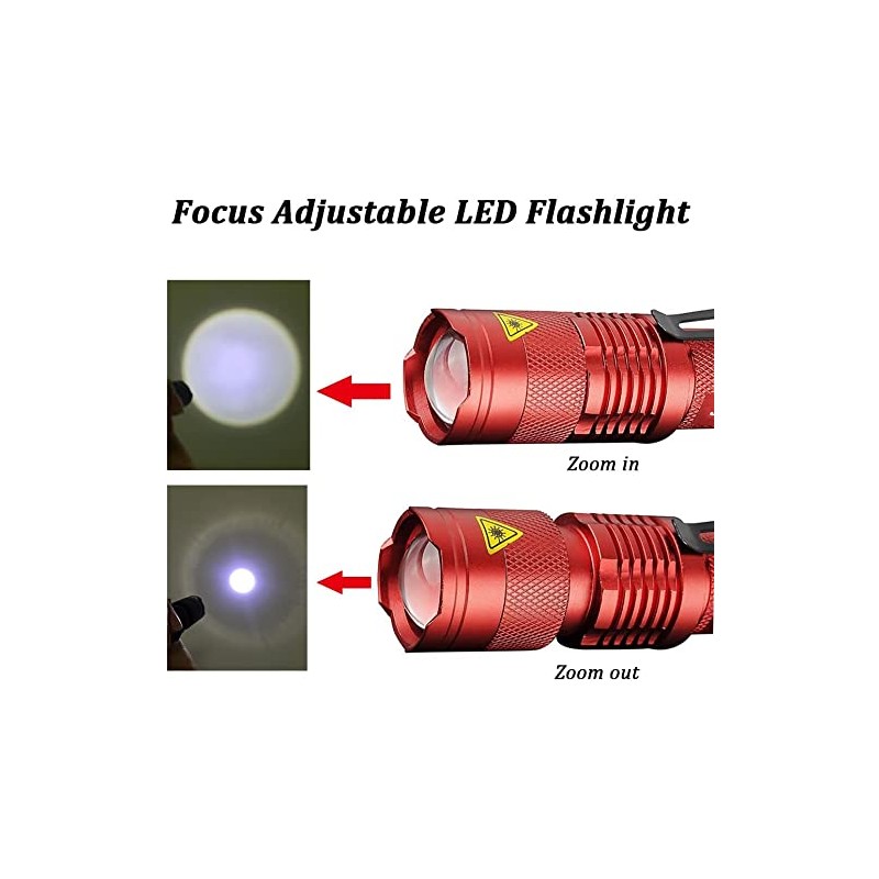 Linterna LED de 3 modos para acampar, senderismo, emergencia, color