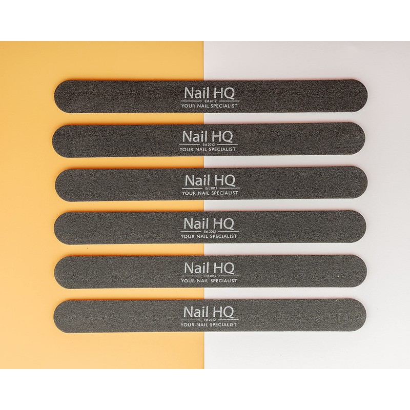 NAIL HQ Professional Nail Files x 6,Black