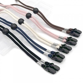 DONGKER Hat Anti-Wind Lanyard Cord Clips Rope, Pack of 5 Hat Retaining Clip, Hat Band Clips for Wind, Hat Cord for Running, Cycling, Golf, Hiking