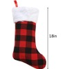 Sattiyrch Buffalo Plaid Christmas Stockings,18 inches, Set of 4, Black