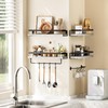 AMADA HOMEFURNISHING Bathroom Shelves with Towel Bar, Floating Shelves, Wall