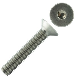 Eisenwaren2000 | M10 x 35 mm Countersunk Screws with Hexagon Socket (Pack of 10) - DIN 7991 - ISO 10642 Countersunk Screws - Threaded Screws - Full Thread - Stainless Steel A2 V2A - Rustproof