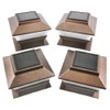 Set of 4 Bronze Finish Solar Power Light for 4 x 4 Deck & Post Cap by Garden Sunlight