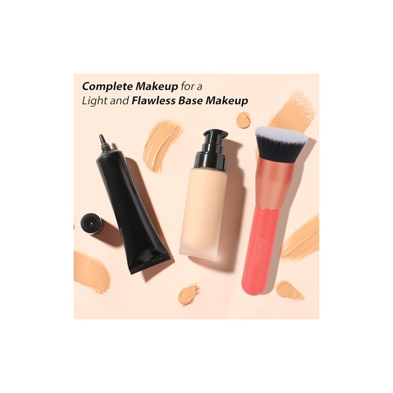 Daubigny Brocha Base Maquillaje Diámetro Superior Líquido Prémium Plana Profesional