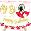 Crab Birthday Banners Glitter Gold Crab Party Decorations 3Pcs Crab