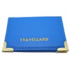 Blue Soft Leather Travel Card Bus Pass Credit Card ID