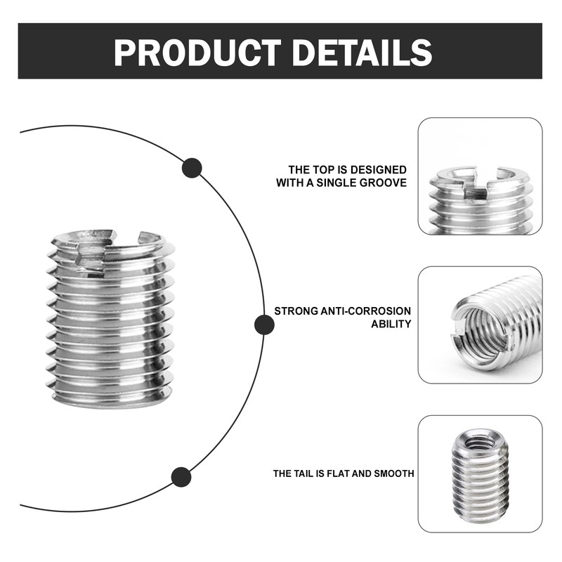 20 Pcs Threaded Inserts for Wood Capable of Corrosion Resistance
