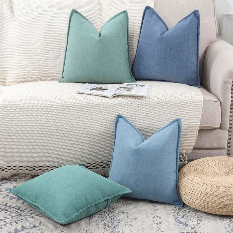 Madizz Textured Chenille Cushion Covers Set of 2 Super Soft