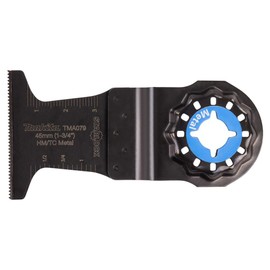 Makita B-69755 Starlock HM/TC Plunge Saw Blade 45 mm TMA079 Metal, for Steel, Stainless Steel, Aluminium, Fibreglass, Plasterboard, Wood with Nail Residue, for Multitool, Multi-Tool, Pack of 1