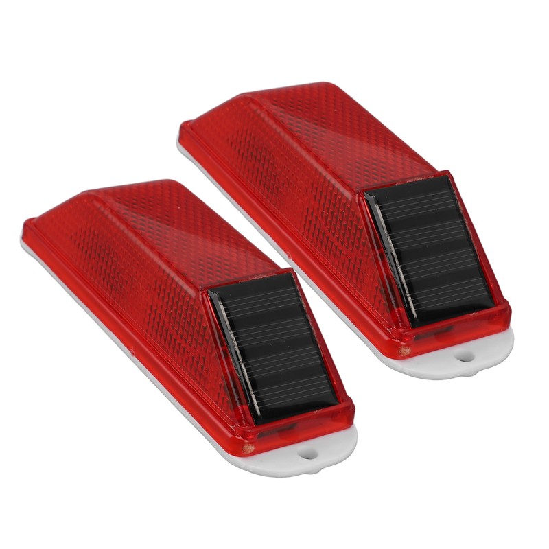 2 PCS Solar Warning Light 200mAh Light Control Waterproof Barricade