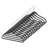 Whitmor Flocked Suit Hangers Set of 15 Black