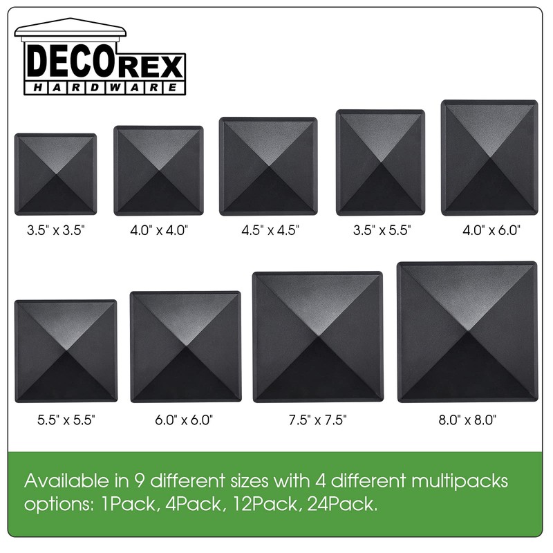 4" x 4" Aluminum Pyramid Post Cap for True 4"