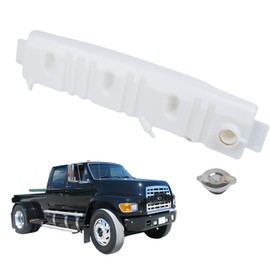 F6HZ-8A080-B F5HT-8A080-HA Radiator Overflow Reservoir Bottle Coolant Surge Expansion Tank with Cap Fit for Ford Truck F600 F700 F800 F900 1980-1999, Replace F5HT8A080HA F3HT8A080AA F5HZ-8A080-C