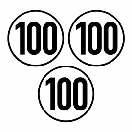 tradercat Car Sticker for Trailers, Motorhome, Truck, Bus 100 km/h, Speed 20 cm x 20 cm, for All Surfaces, Tailgate, etc. Digital Print (3)