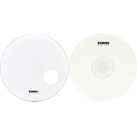 Evans EQ3 Smooth White Resonant Bass Head - 22 inch + Evans Heavyweight Coated Snare Batter - 14 inch Value Bundle