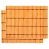Set of 2 Bamboo Placemats 30 x 40 cm Orange/Beige