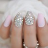CoolNail Luxury 3D Sexy Red Rhinestones Extra Long Sharp Stiletto