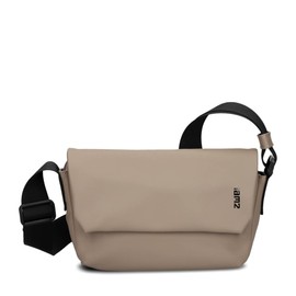 Zwei Unisex Umhängetasche Cargo CA40 kleine wasserfeste Tasche 1 Liter aus leichtem Hydroflex, Schlüsselband, verstellbarer Gurt, sportliche Crossbody-Bag für Damen Herren & Teenager (taupe)