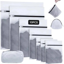 10 PCS Bolsas para Lavar Ropa Delicada,RUISTLI Laundry Bag Clasificación Hay Bolsa Lavanderia Universales,Bolsa de Lavandería de Ropa Interior,Bolsa Lavanderia Cremallera de Gran con Capacidad