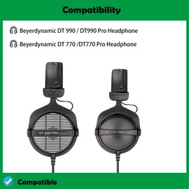 DowiTech Comfortable Headphone Earpads Headset Cushions Replacement Ear Pads Compatible with Beyerdynamic DT 990 Pro DT 770 Pro DT990 DT770 Pro Headphone Headset