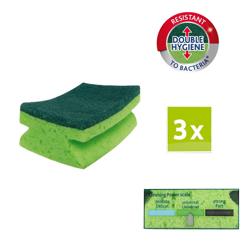 Vileda Ultra Fresh High Foam Sponge Antibacterial Deep Cleansing 3