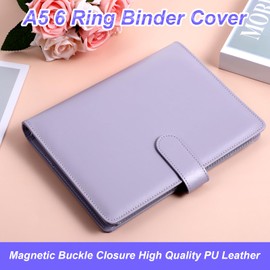 Yuanchu A5 Binder Card Collector with 40 Pack 4-Pocket Pages, 6 Ring Binder Album with 320 Card Slots, PU Leather Binder, Magnetic Buckle Closure, Trading Cards, K-Pop Photo Cards, Scrapbook Cards