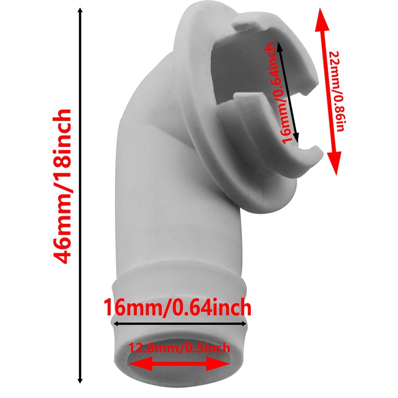 MEETOOT Air Conditioning Drain Hose Adapter 20mm Black AC Drain