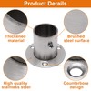 S SYDIEN 4PCS Closet Pole Socket, 1-1/4 Inch Stainless Steel