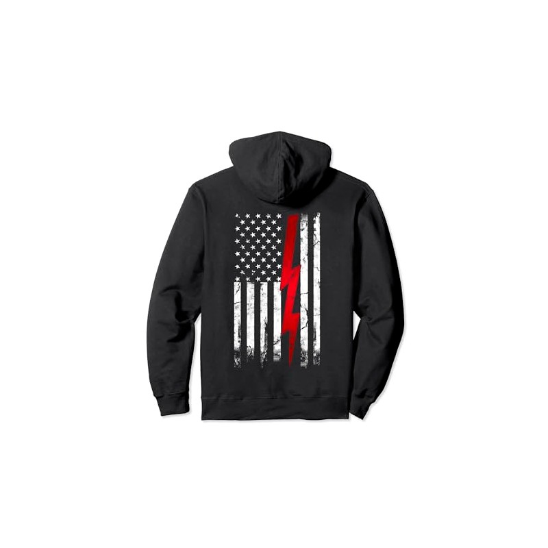 Electrician American Flag Electrical Engineering Pullover Hoodie