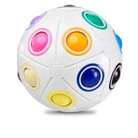 CUBIDI CUBIDI® Original Regenbogenball mit 19 Kugeln - Groß.Geschicklichkeitsspiele ab 6 Jahre für Kinder. 3D Puzzle Ball. Spannendes Knobelspiel für Mädchen und Jungen