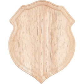FINGERINSPIRE Nature Wood Plaque Unfinished Wooden Plaque 4.7x5.9x0.7 inch Shield Shape Wood Decoration Plaque Blank Wooden DIY Plaques Wooden Natural Signboards for DIY Projects or Home Wall Decor